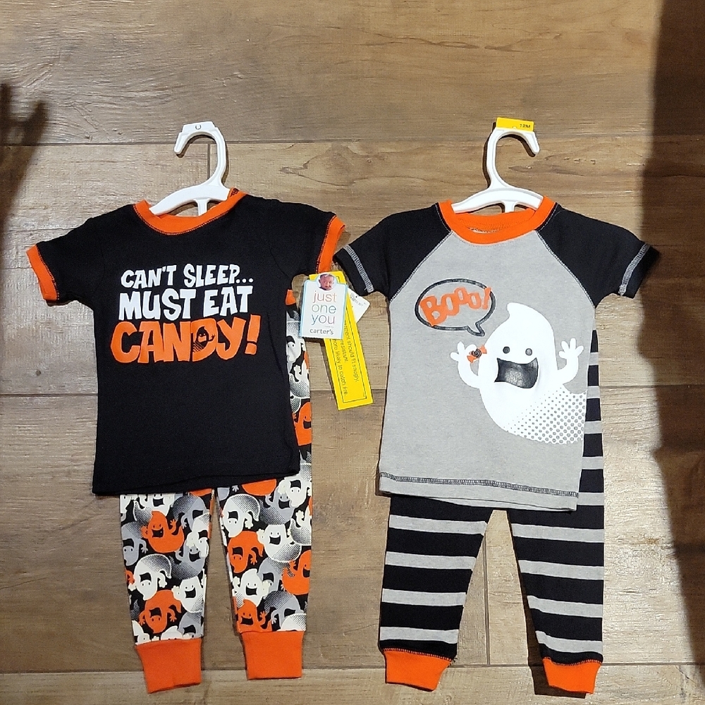 NWT: Carter's Just One You 2 Halloween Pajama Sets